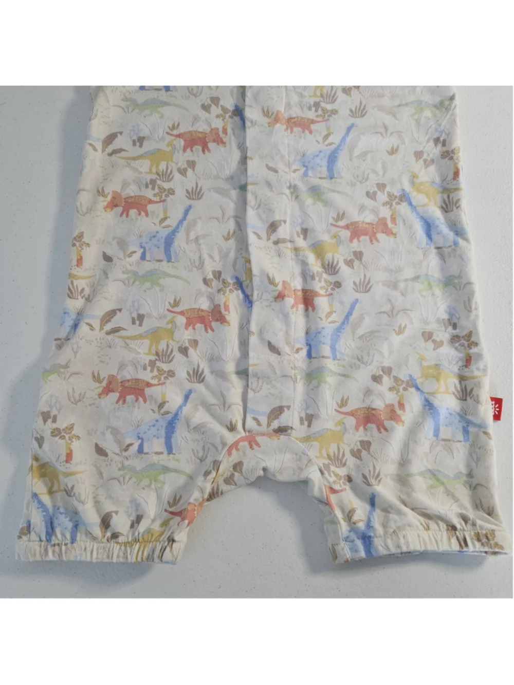 Magnetic Me Ext Roar Dinary Baby Bodysuit 18-24 Months Beige Blue Dinosaur Print